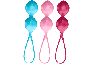 SATISFYER V Balls - Appareils de musculation du plancher pelvien (Rose/Rouge/Turquoise)