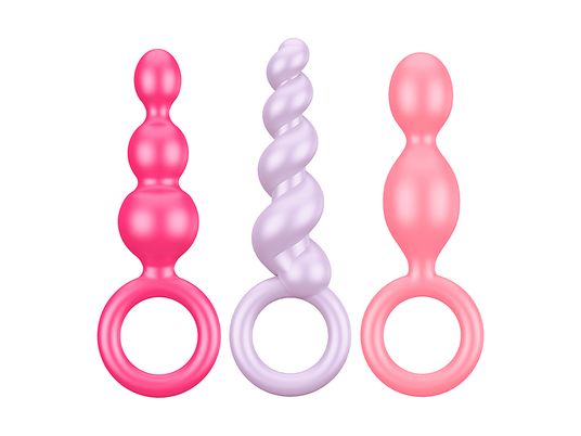 SATISFYER Booty Call - Plug anale (Rosa/Rosso/Viola)