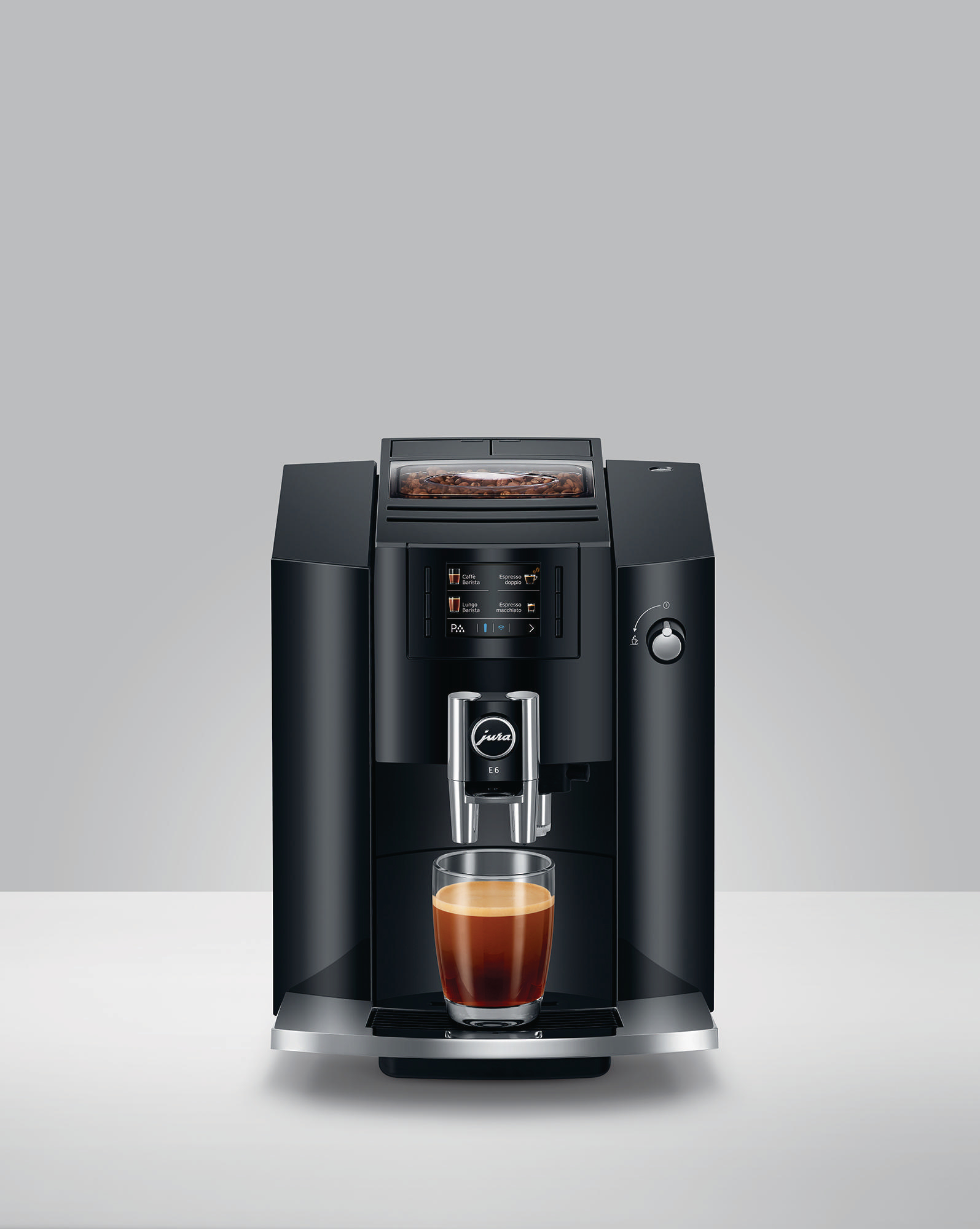 JURA E6 (EB) Kaffeevollautomat Piano Black