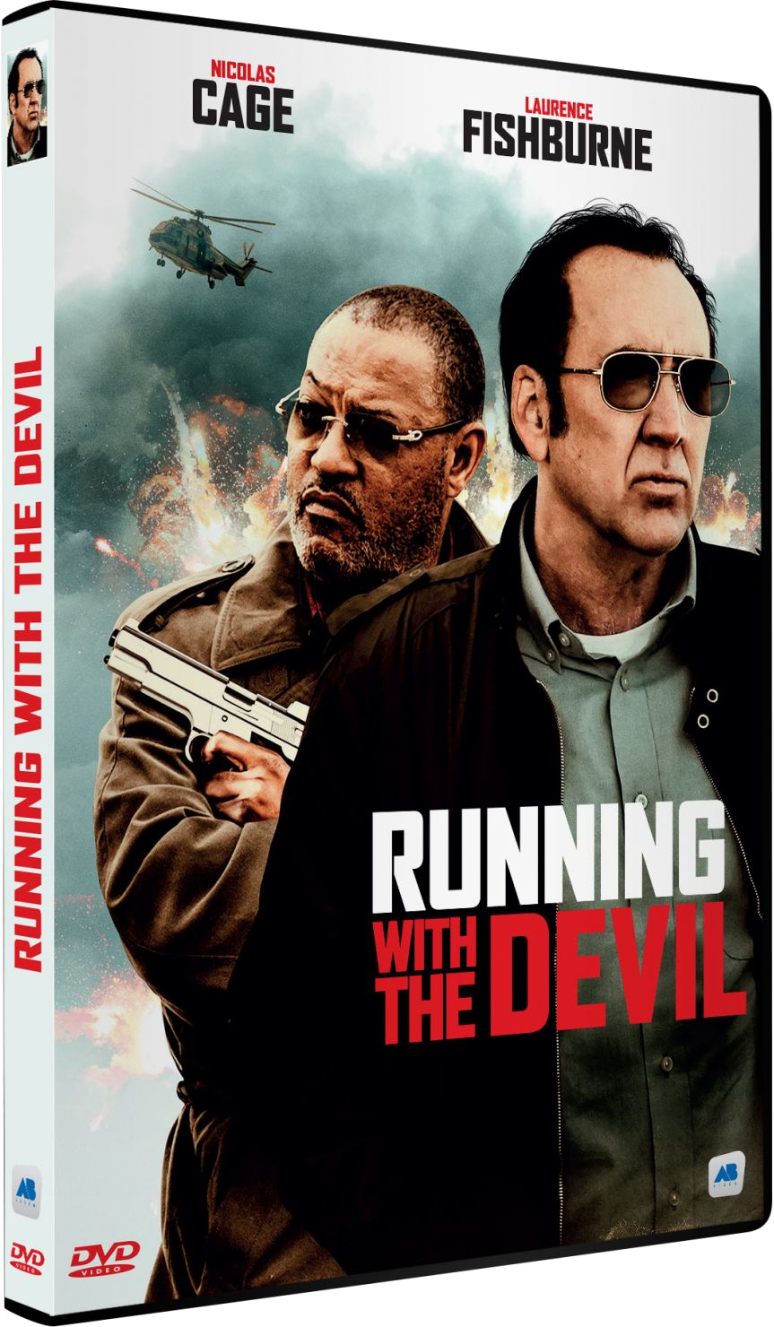 DVD-hoes van 'Running with the Devil', met Nicolas Cage en Laurence Fishburne.