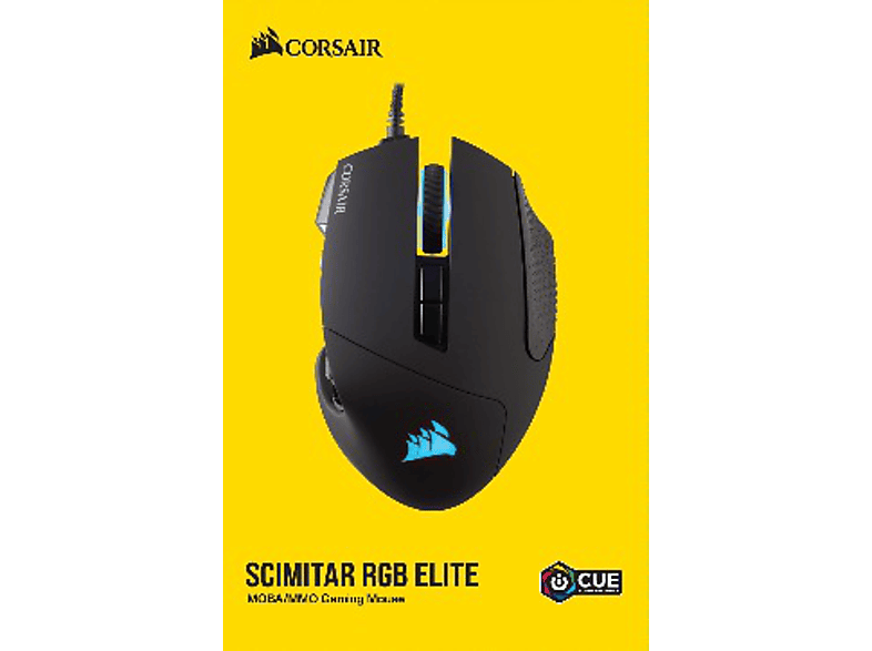 Thumbnail - CORSAIR CH-9304211-EU Scimitar ELITE RGB Optisch MOBA/MMO Gaming Maus, Schwarz