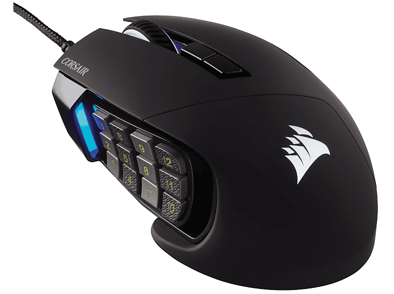 Thumbnail - CORSAIR CH-9304211-EU Scimitar ELITE RGB Optisch MOBA/MMO Gaming Maus, Schwarz