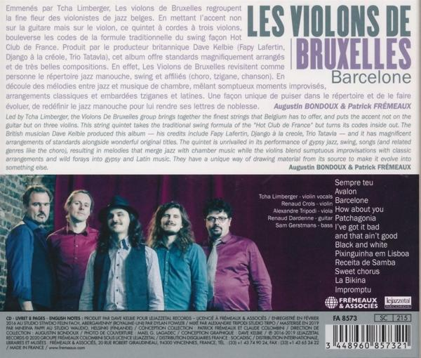 Pochette de l'album Les Violons de Bruxelles avec les membres du groupe.