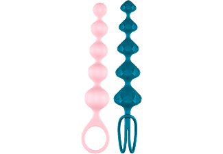 SATISFYER Love Beads - Set di perline anali (Rosa/Turchese)