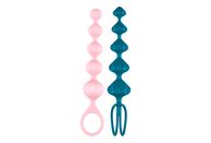 SATISFYER Love Beads - Ensemble de perles anales (Rose/Turquoise)