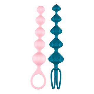 SATISFYER Love Beads - Set di perline anali (Rosa/Turchese)