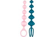 SATISFYER Love Beads - Analkugelketten (Rosa/Türkis)