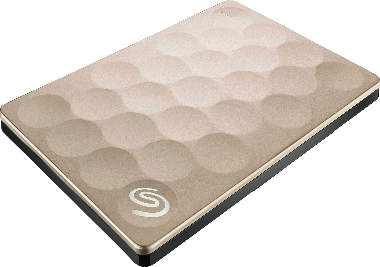 Disco duro 2 TB - Seagate Backup Plus Ultra Slim Portable, USB 3.0, Externo, Oro