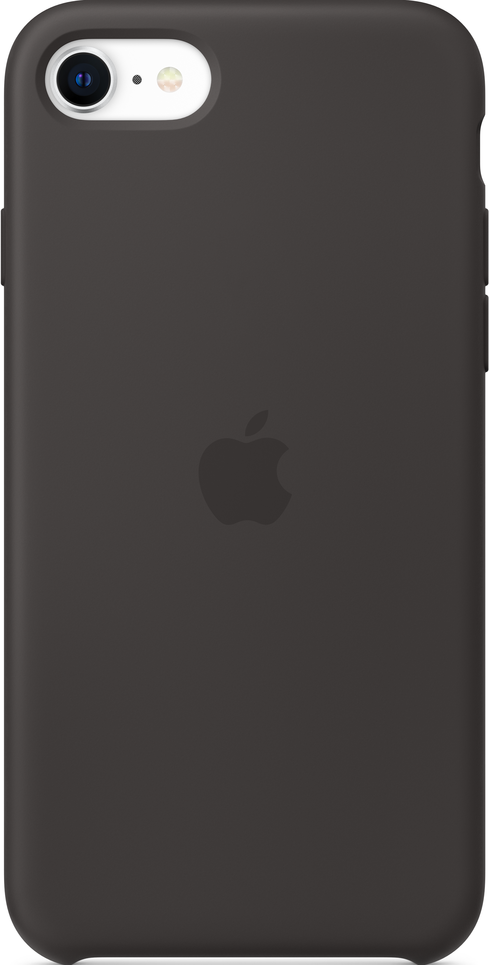 Dunkelgraue Apple iPhone-Hülle mit Apple-Logo in der Mitte.