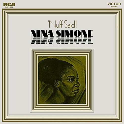 Album borító, Nina Simone, 'Nuff Said, portré egy keretezett négyzetben.