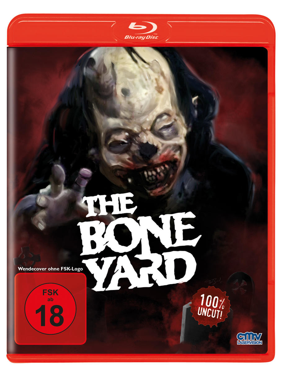 DVD-Cover eines Horrorfilms mit einem Zombie, mit rotem Case.
