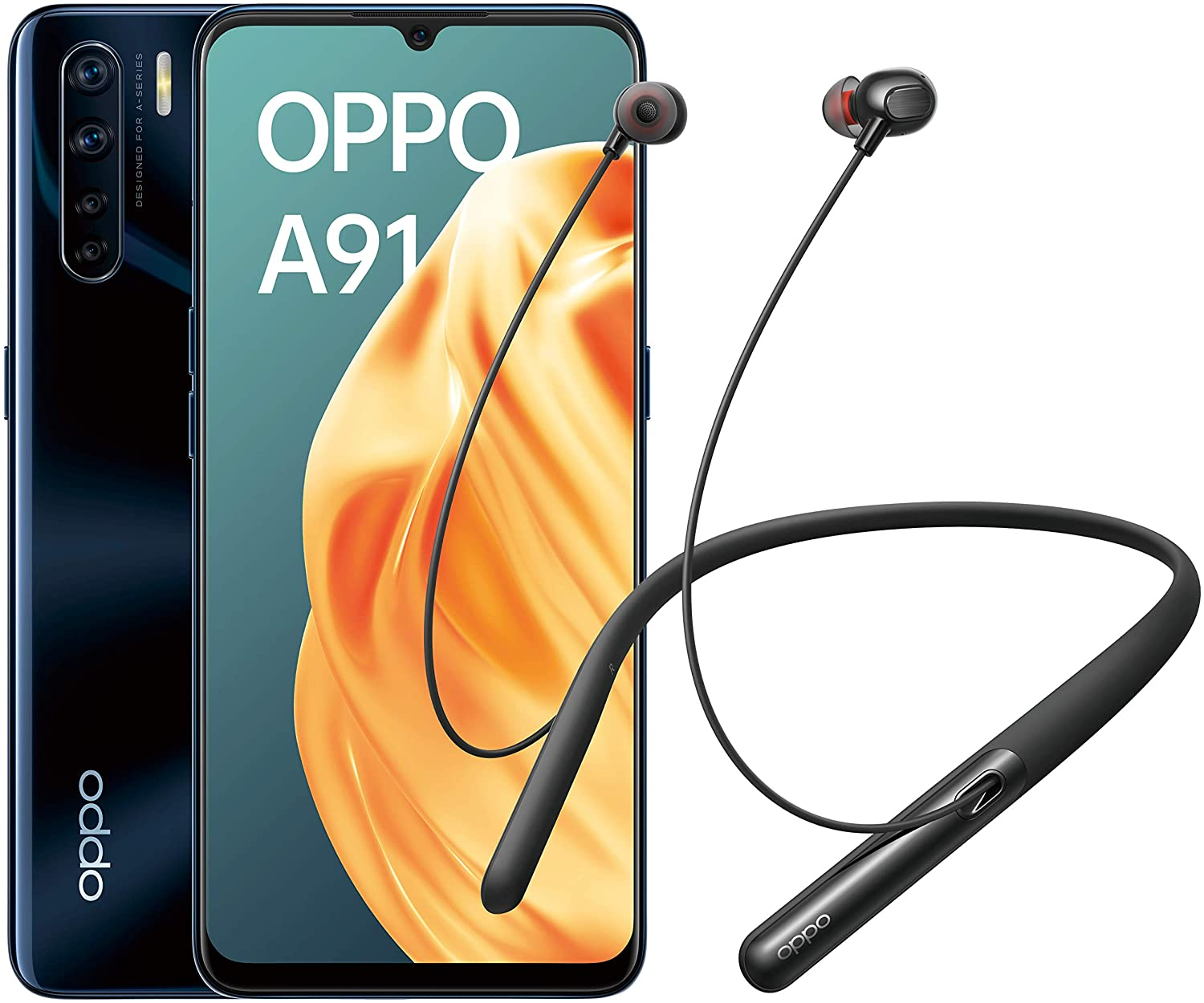Móvil - OPPO A91, Negro, 128 GB, 8 GB RAM, 6.4" Full HD+, Mediatek Helio P70, 4025 mAh, Android