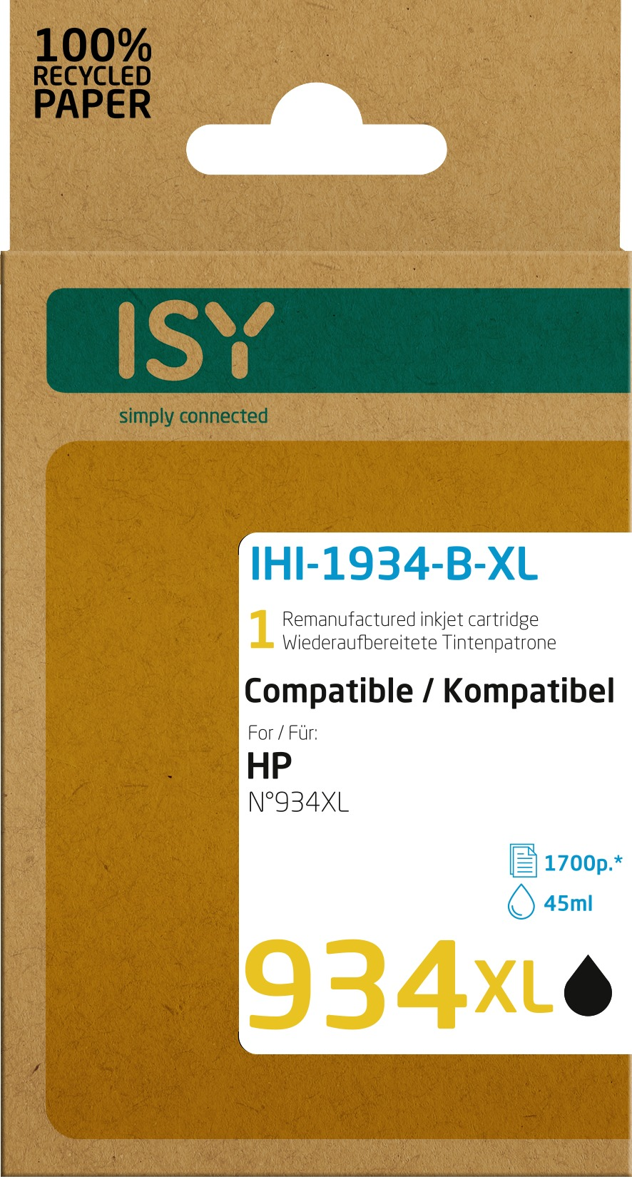 ISY IHI-934-B-XL Tintenpatrone Schwarz
