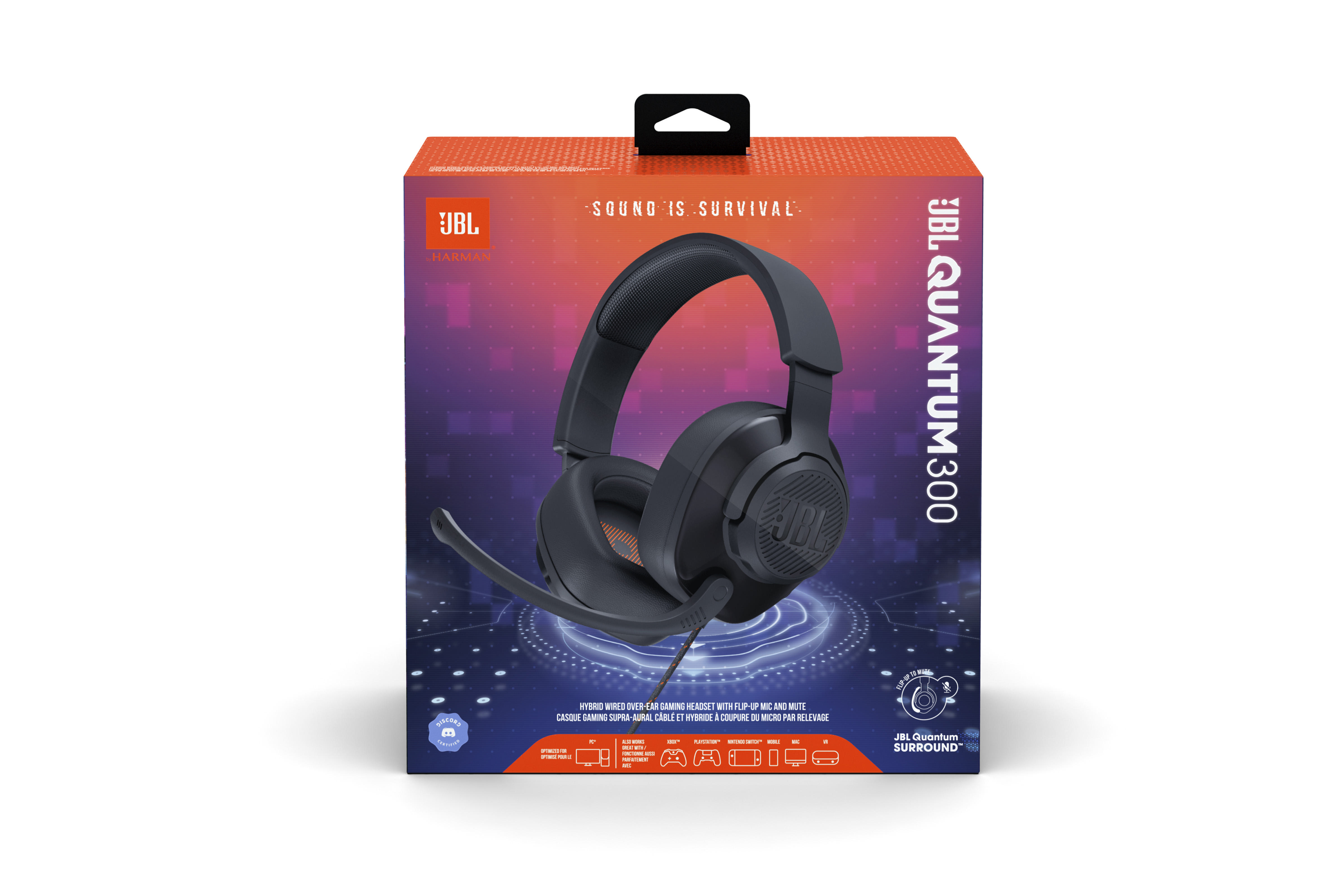 JBL Quantum 300, Over-ear Gaming Headset Schwarz