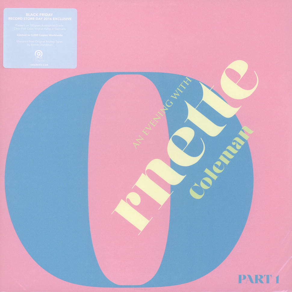 Ornette Coleman - - Part Evening (Vinyl) With 1 - Coleman An Ornette