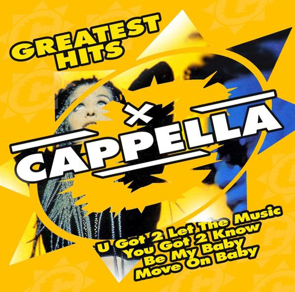 Albumcover mit einer Frau, dem Text 'Greatest Hits' und 'Cappella'.