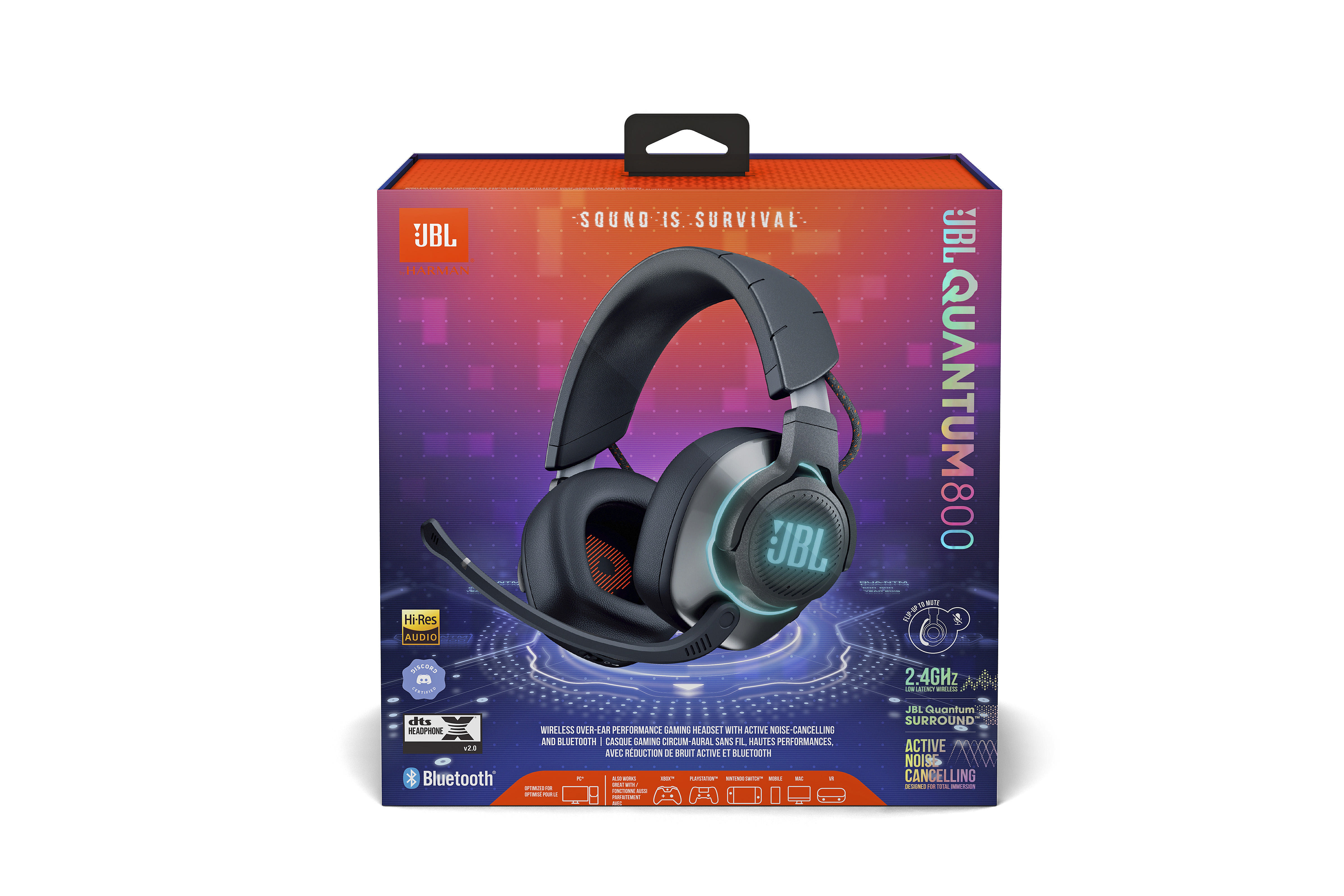 JBL Quantum 800, Over-ear Gaming Headset Bluetooth Schwarz
