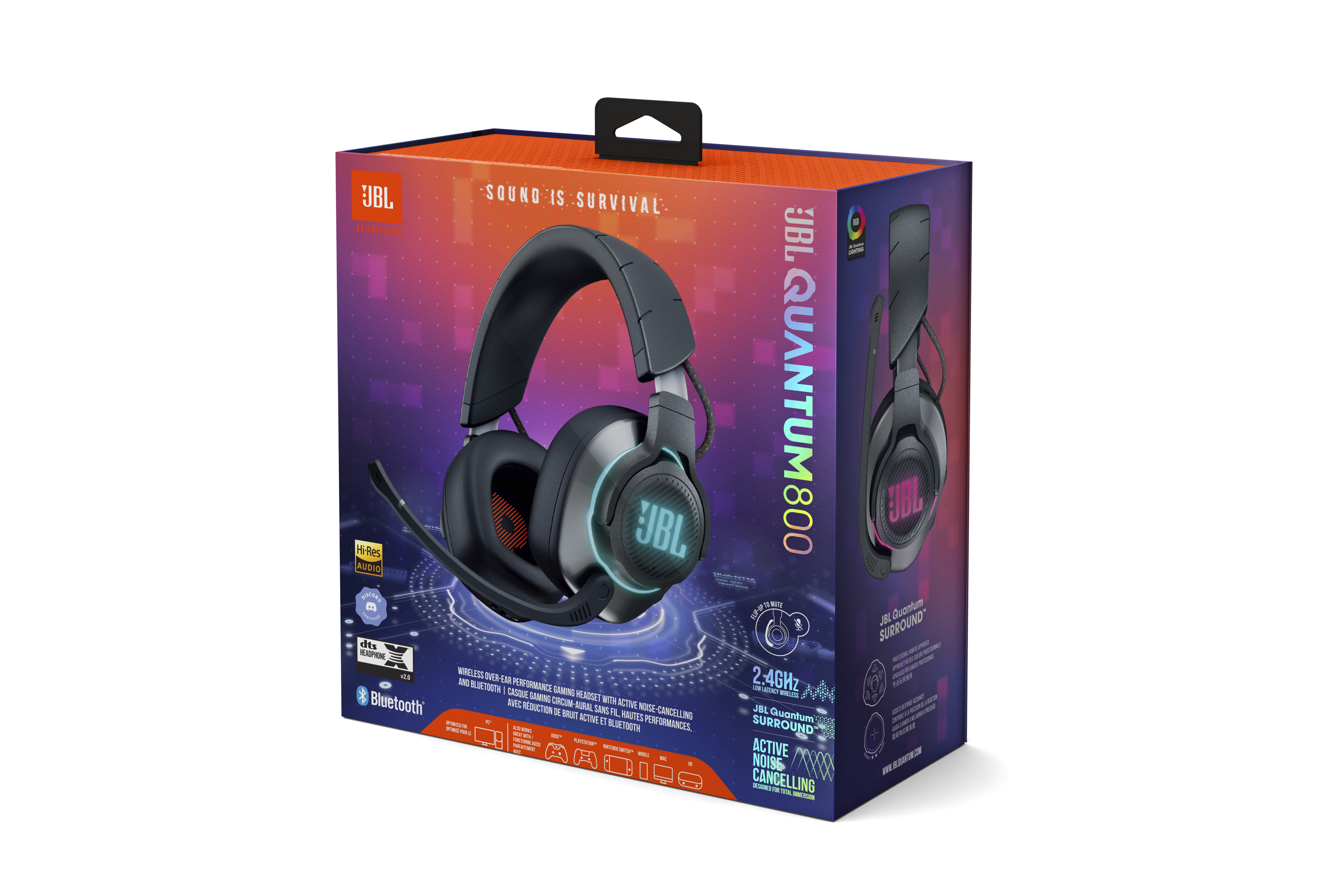 JBL Quantum 800, Over-ear Gaming Headset Bluetooth Schwarz