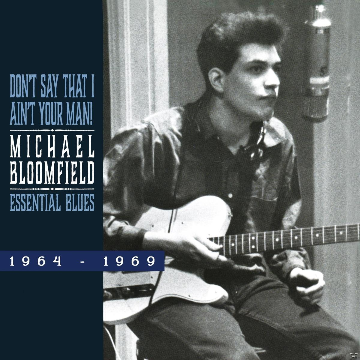 Michael Bloomfield album borítója, egy gitárt tartó férfival, kék szöveg.