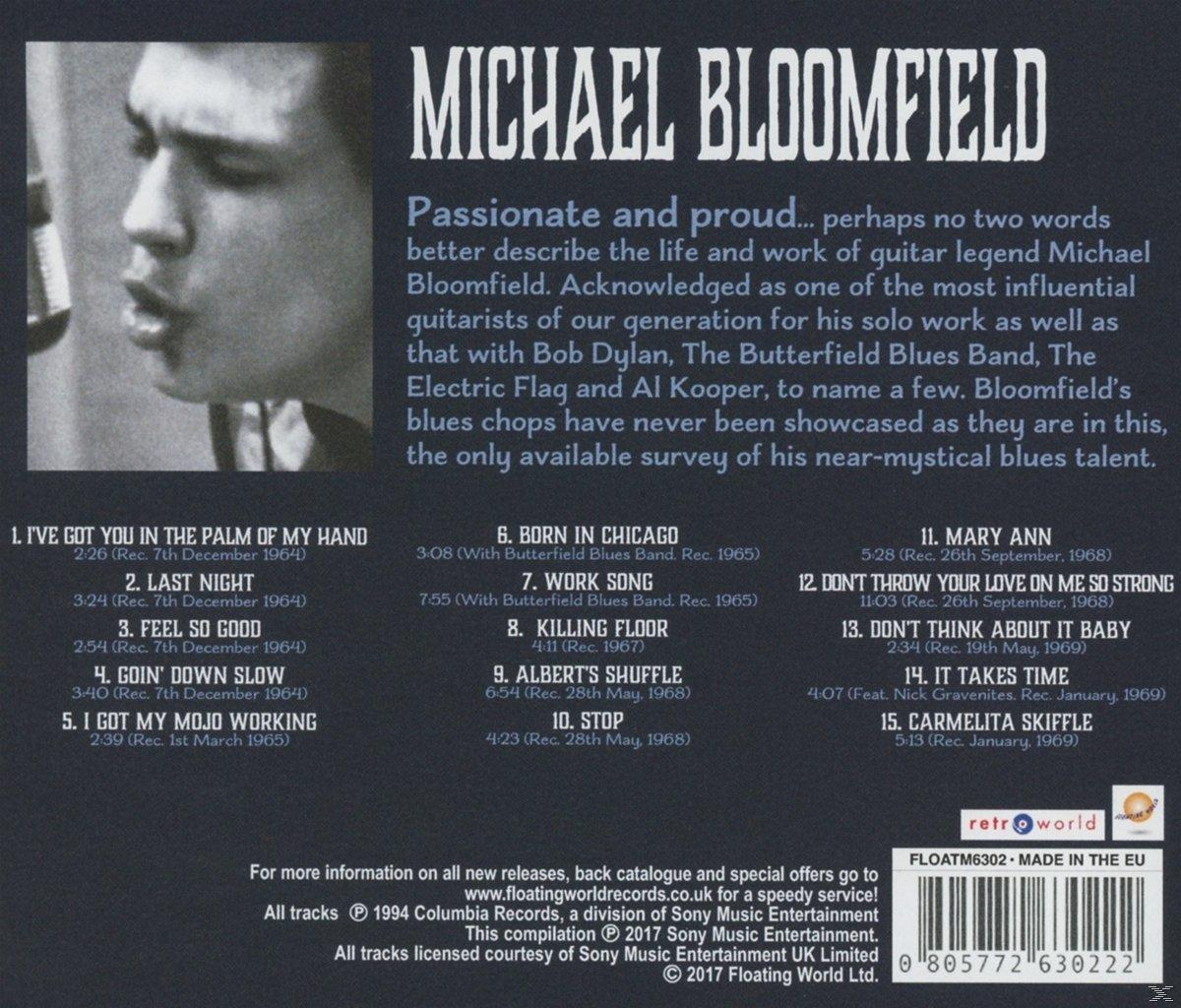 Michael Bloomfield album borítója szöveggel és fotóval.