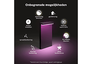 kathedraal idioom lepel PHILIPS HUE Nyro sokkellamp | wit en gekleurd licht kopen? | MediaMarkt