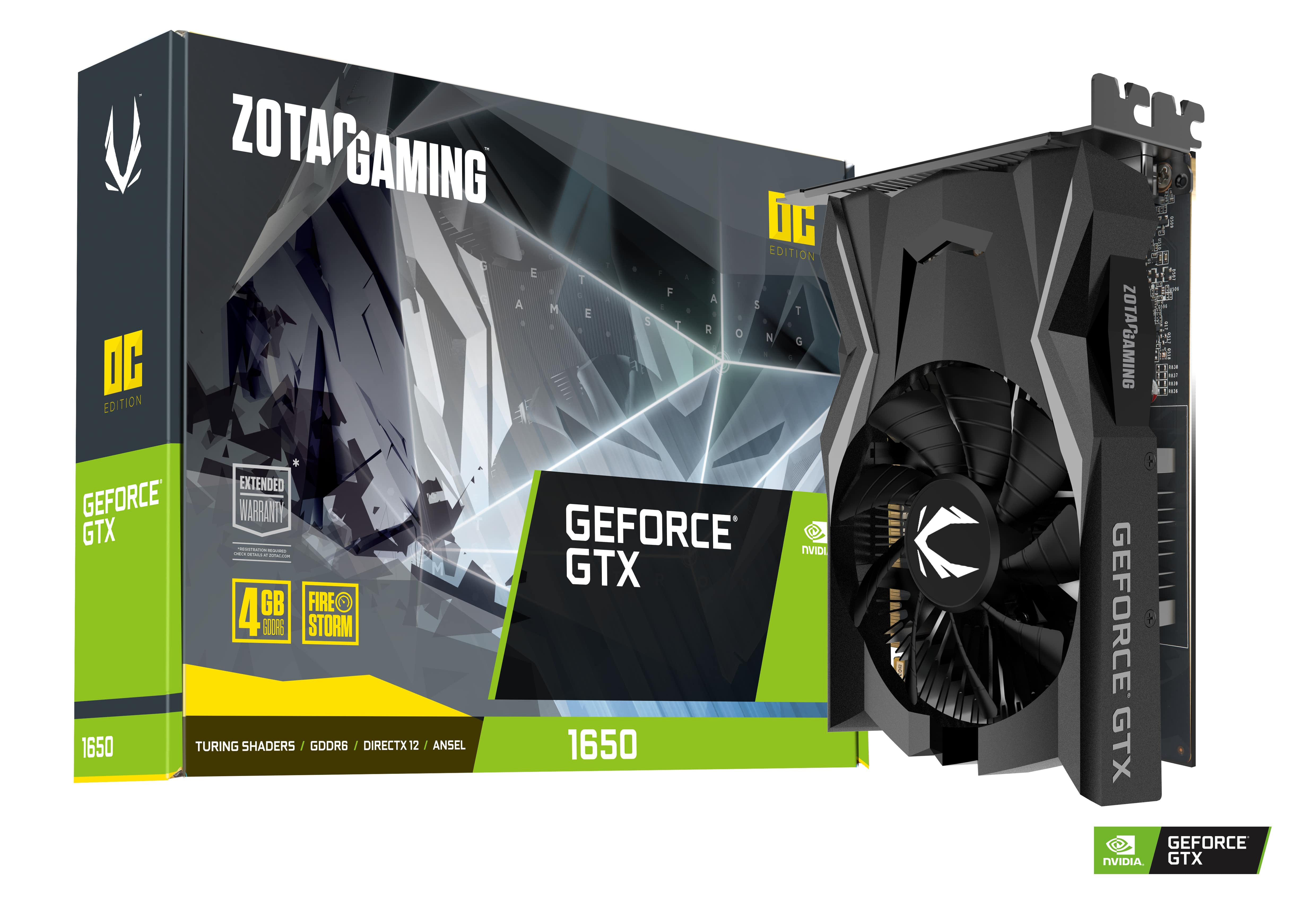 ZOTAC GeForce® GTX 1650 OC 4GB (ZT-T16520F-10L) (NVIDIA, Grafikkarte)