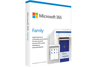 MICROSOFT 365 Family Win/Mac Swe Prenumeration (1 år, 6 användare)