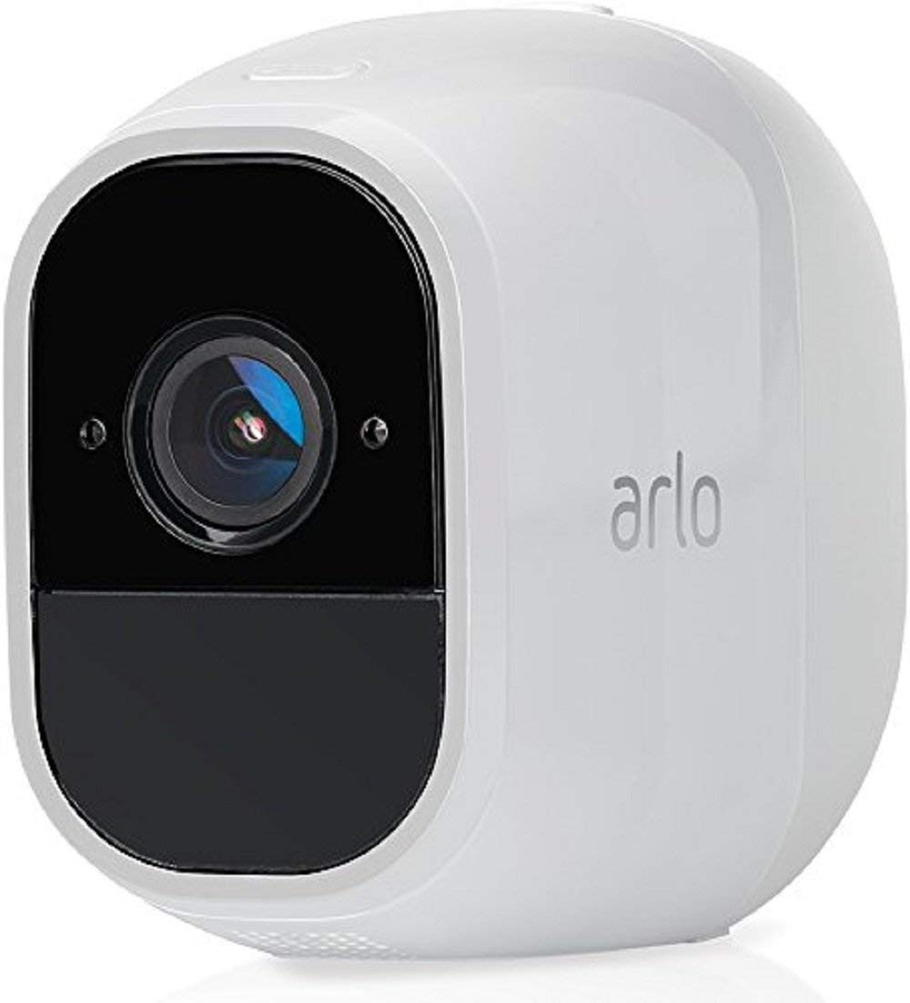 ARLO Pro 2 Smart Home HD-Überwachungs Kamera-Sicherheitssystem mit 3 Kameras (VMS4330P), Kamera-Sicherheitssystem (Anzahl Kameras: 3, für Innen + Außen, Nachtsichtfunktion, Netz-/Akkubetrieb, Neigbar, rotierbar, Full-HD, Weiß)