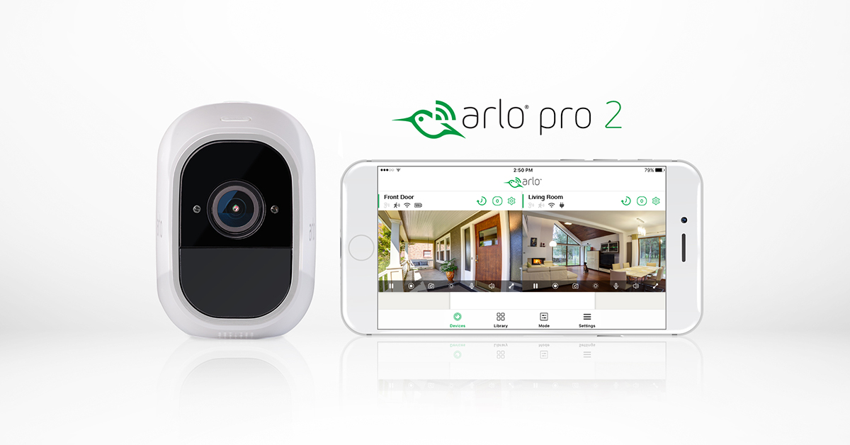 ARLO Pro 2 Smart Home HD-Überwachungs Kamera-Sicherheitssystem mit 3 Kameras (VMS4330P), Kamera-Sicherheitssystem (Anzahl Kameras: 3, für Innen + Außen, Nachtsichtfunktion, Netz-/Akkubetrieb, Neigbar, rotierbar, Full-HD, Weiß)