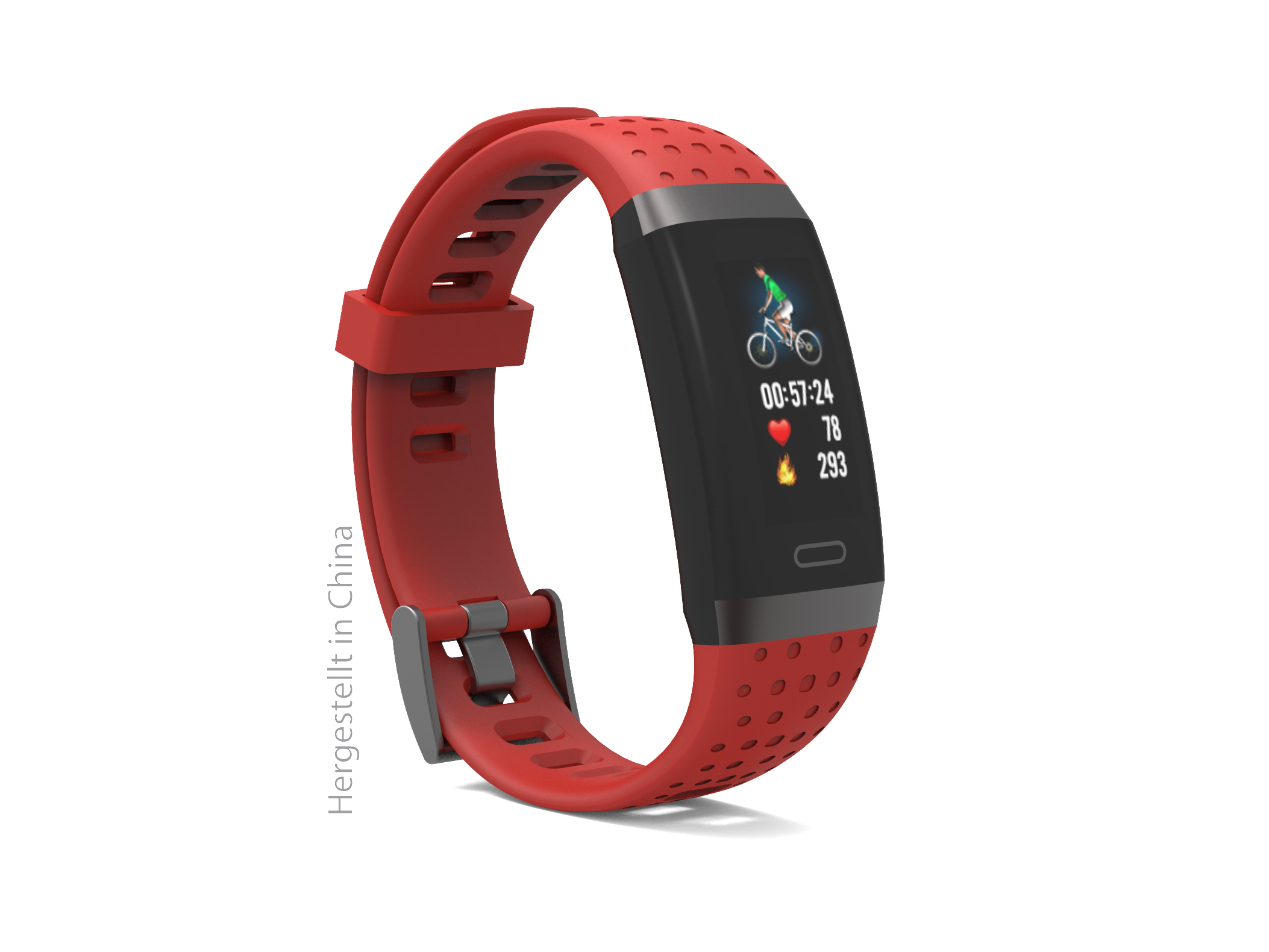 SWISSTONE SW 380 HR Fitnesstracker Thermoplastisches Polyurethan, 220 mm, Red