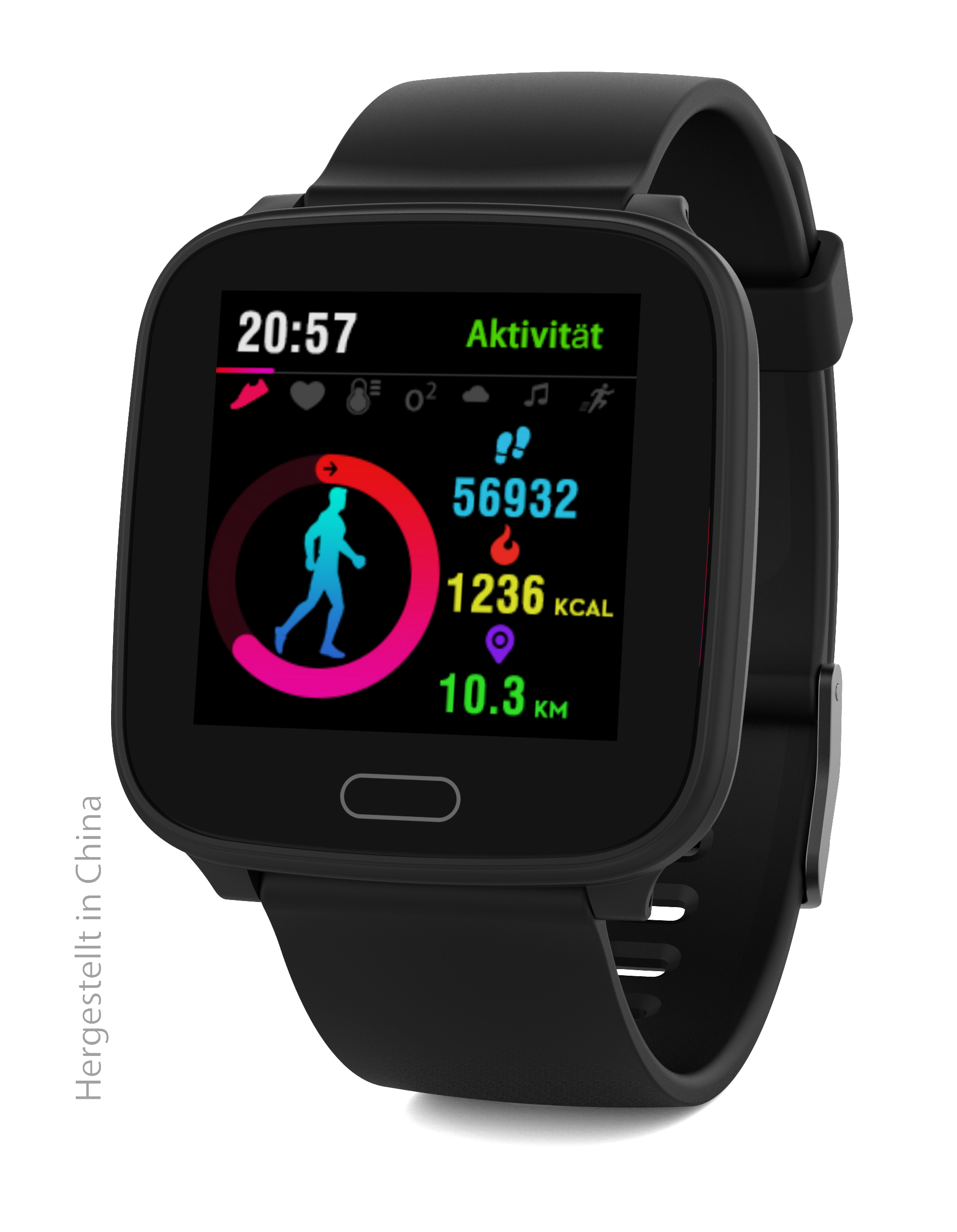 SWISSTONE SW 610 HR, Smartwatch, 215 mm, Schwarz