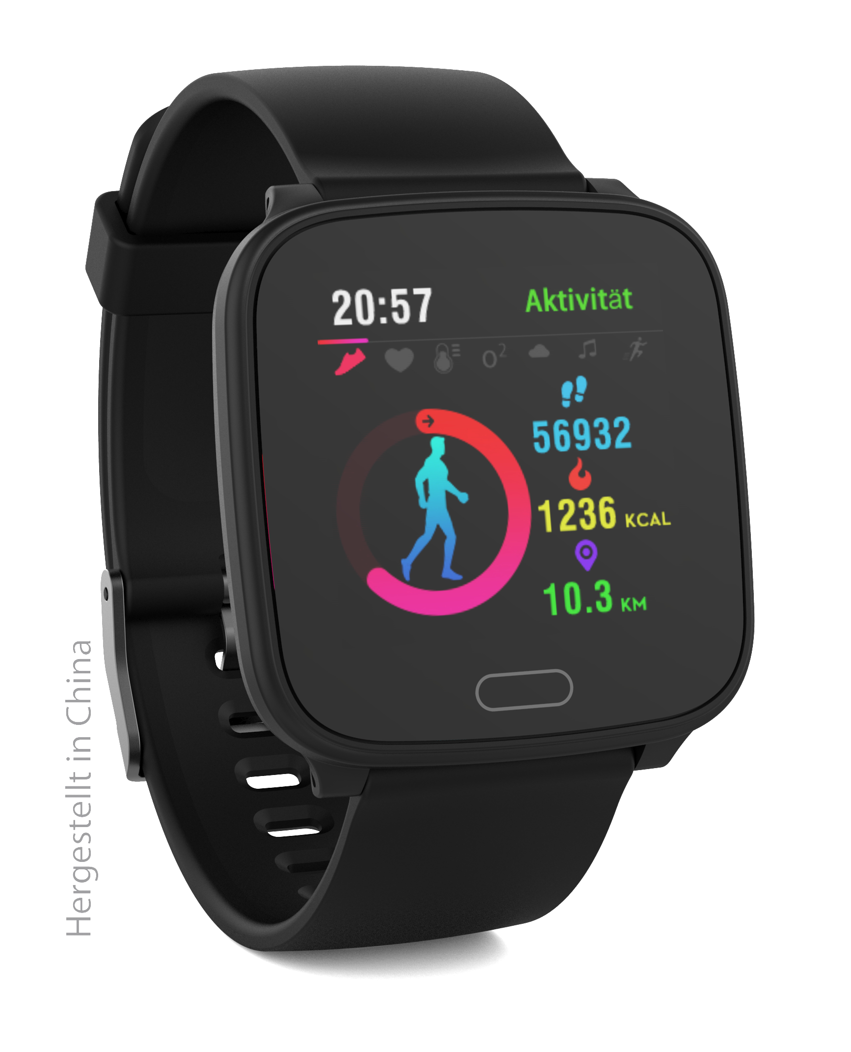 SWISSTONE SW 610 HR, Smartwatch, 215 mm, Schwarz