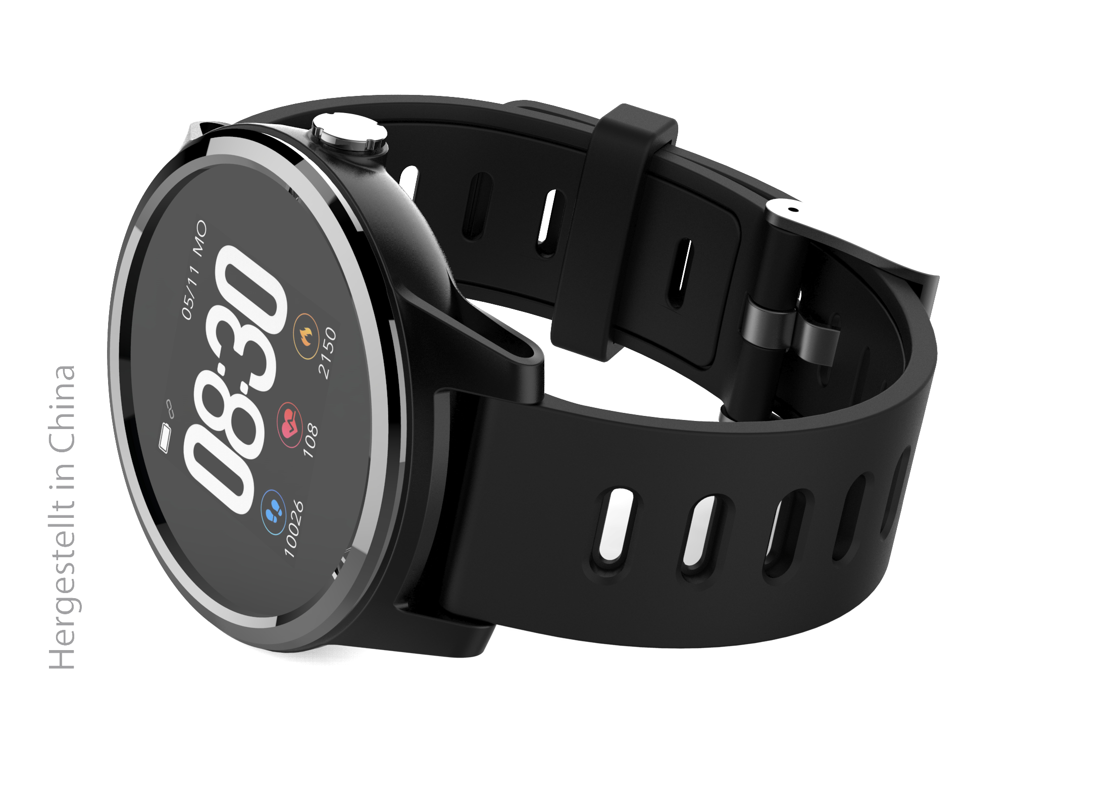 SWISSTONE SW 660 ECG Smartwatch Kunststoff, 215 mm, Schwarz