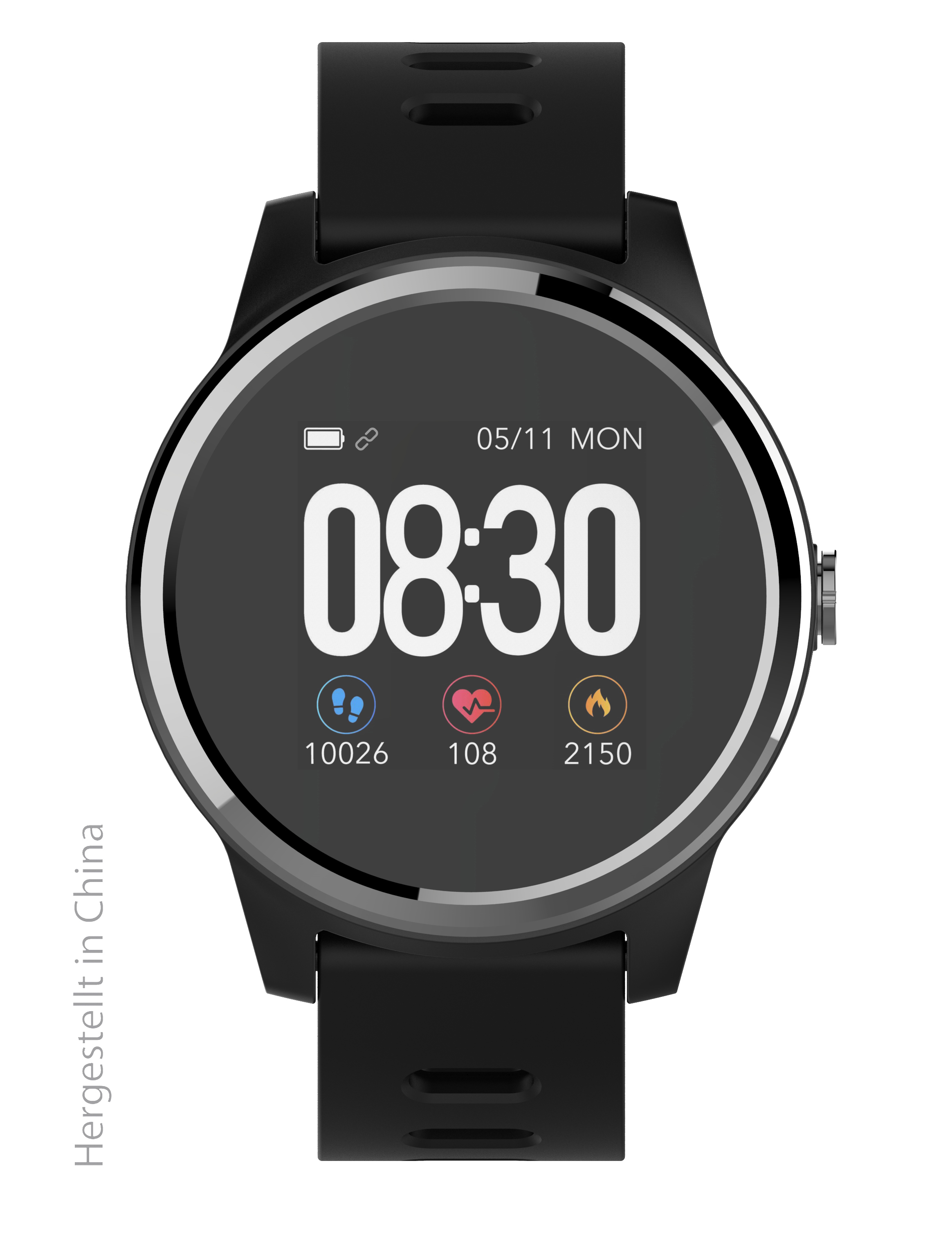 SWISSTONE SW 660 ECG Smartwatch Kunststoff, 215 mm, Schwarz