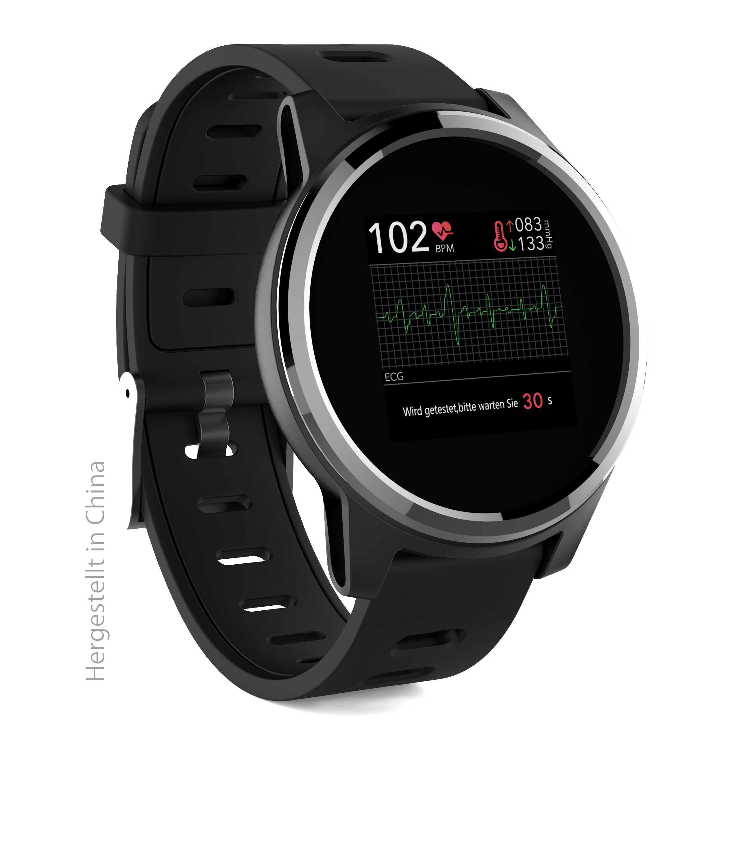 SWISSTONE SW 660 ECG Smartwatch Kunststoff, 215 mm, Schwarz