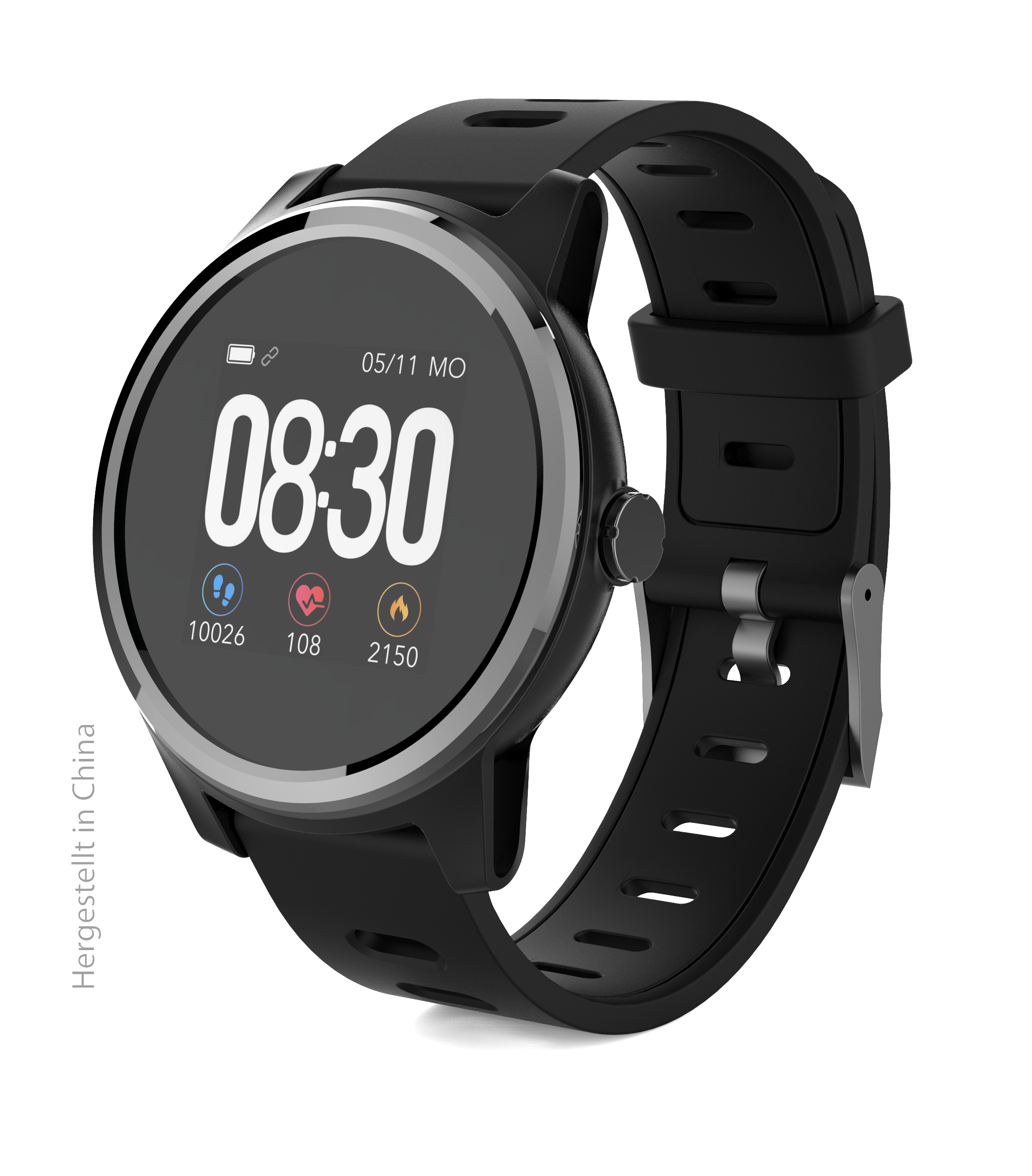 SWISSTONE SW 660 ECG Smartwatch Kunststoff, 215 mm, Schwarz