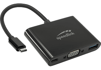 SPEEDLINK SL-180027-BK USB Adapter, Schwarz