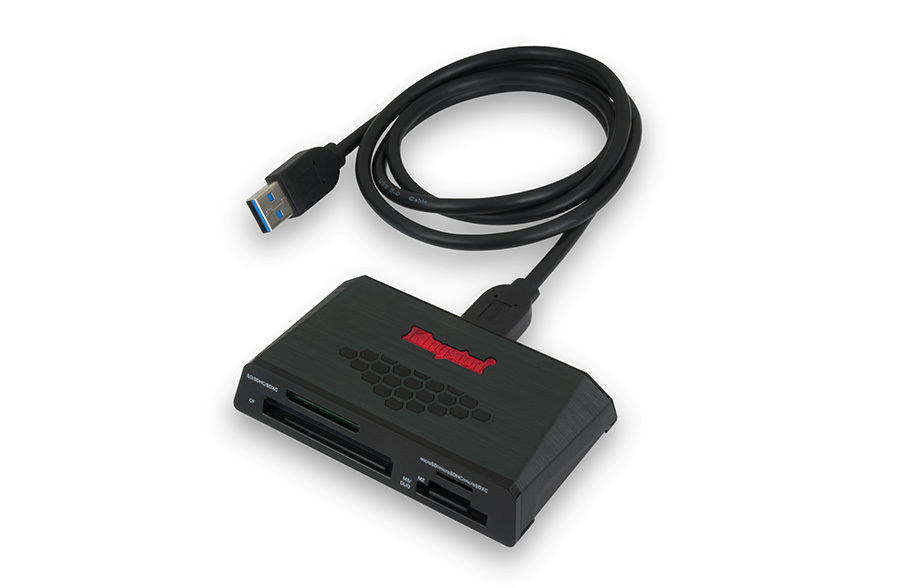 KINGSTON USB 3.0 Kartenlesegerät FCR-HS3, Schwarz