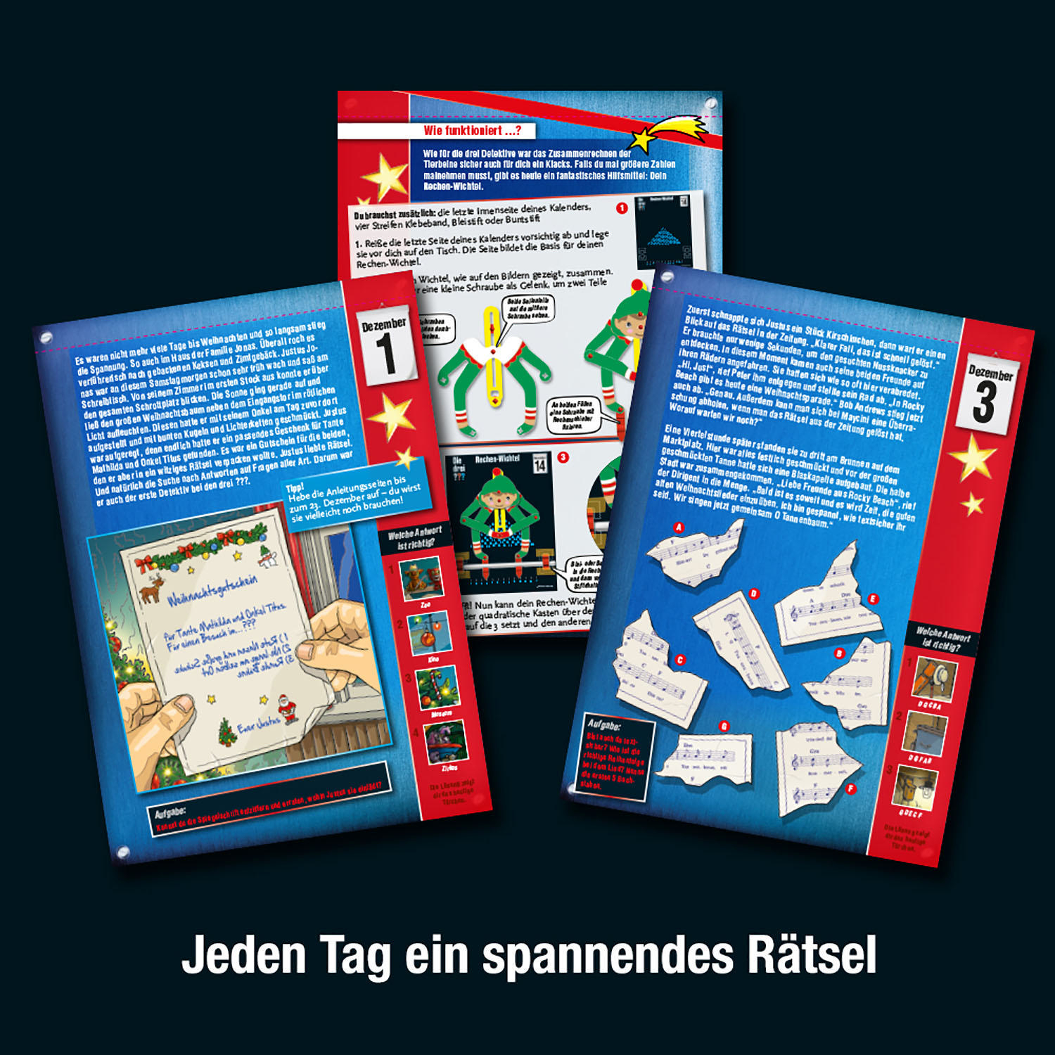 KOSMOS Die drei ??? Adventskalender 2020 Adventskalender Mehrfarbig