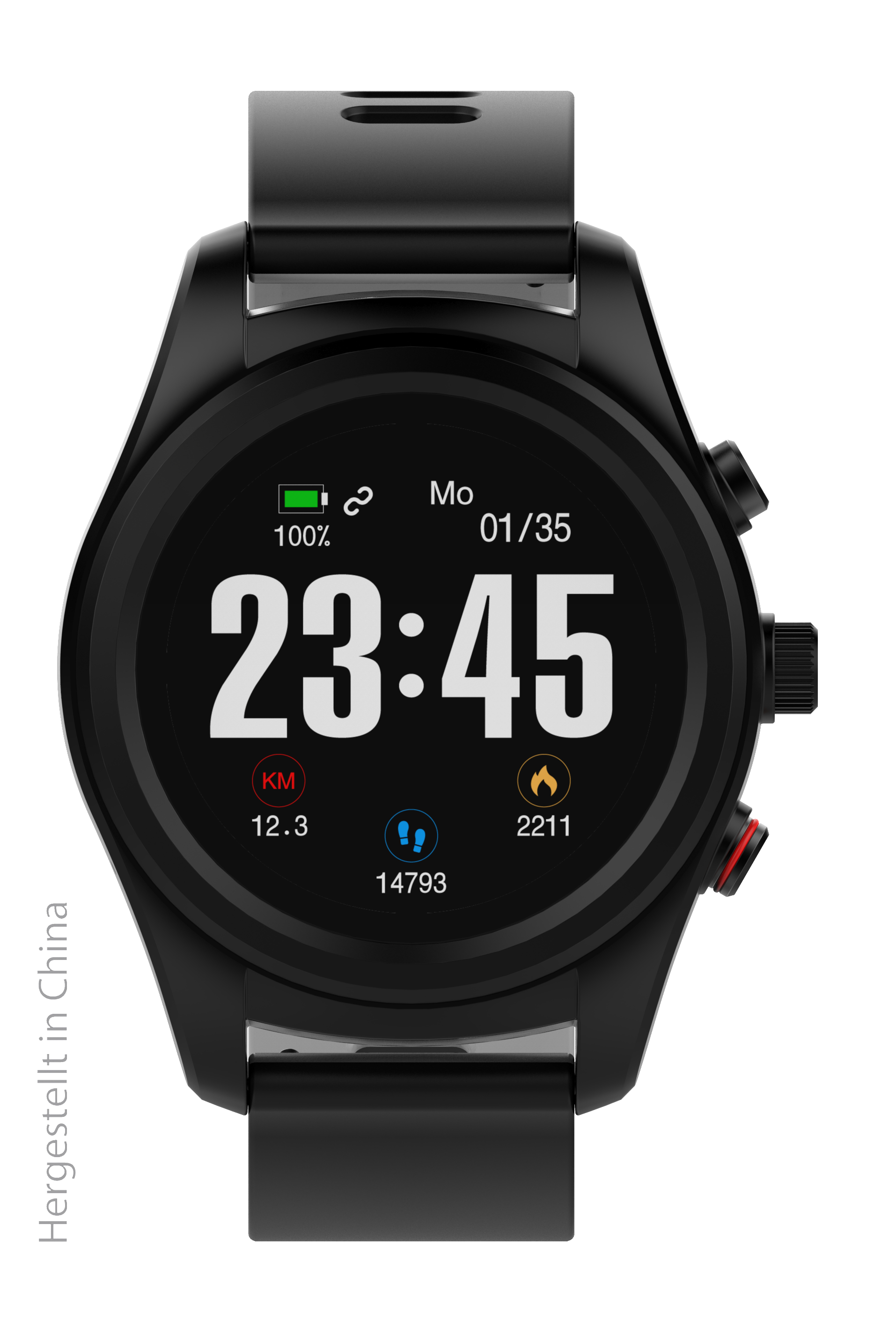 SWISSTONE SW 750 PRO Smartwatch Kunststoff, 220 mm, Schwarz