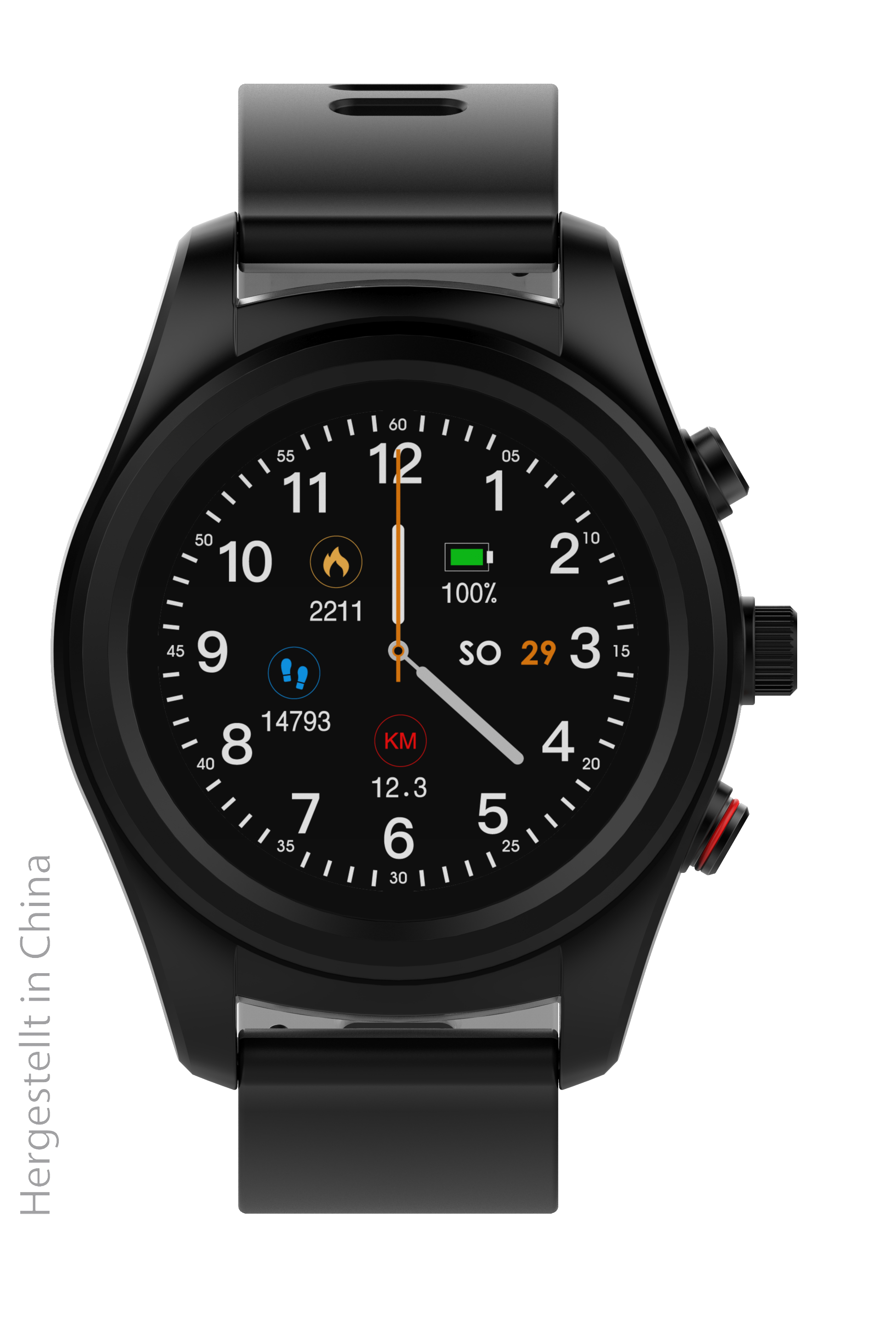 SWISSTONE SW 750 PRO Smartwatch Kunststoff, 220 mm, Schwarz