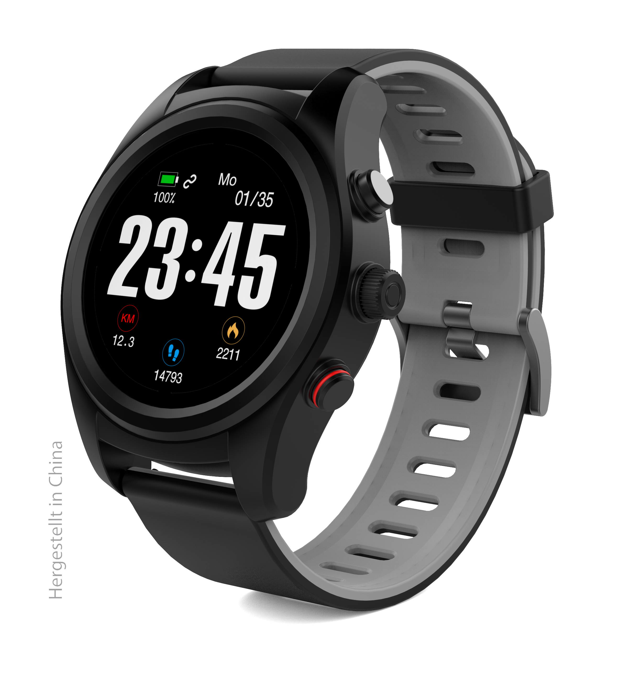 SWISSTONE SW 750 PRO Smartwatch Kunststoff, 220 mm, Schwarz