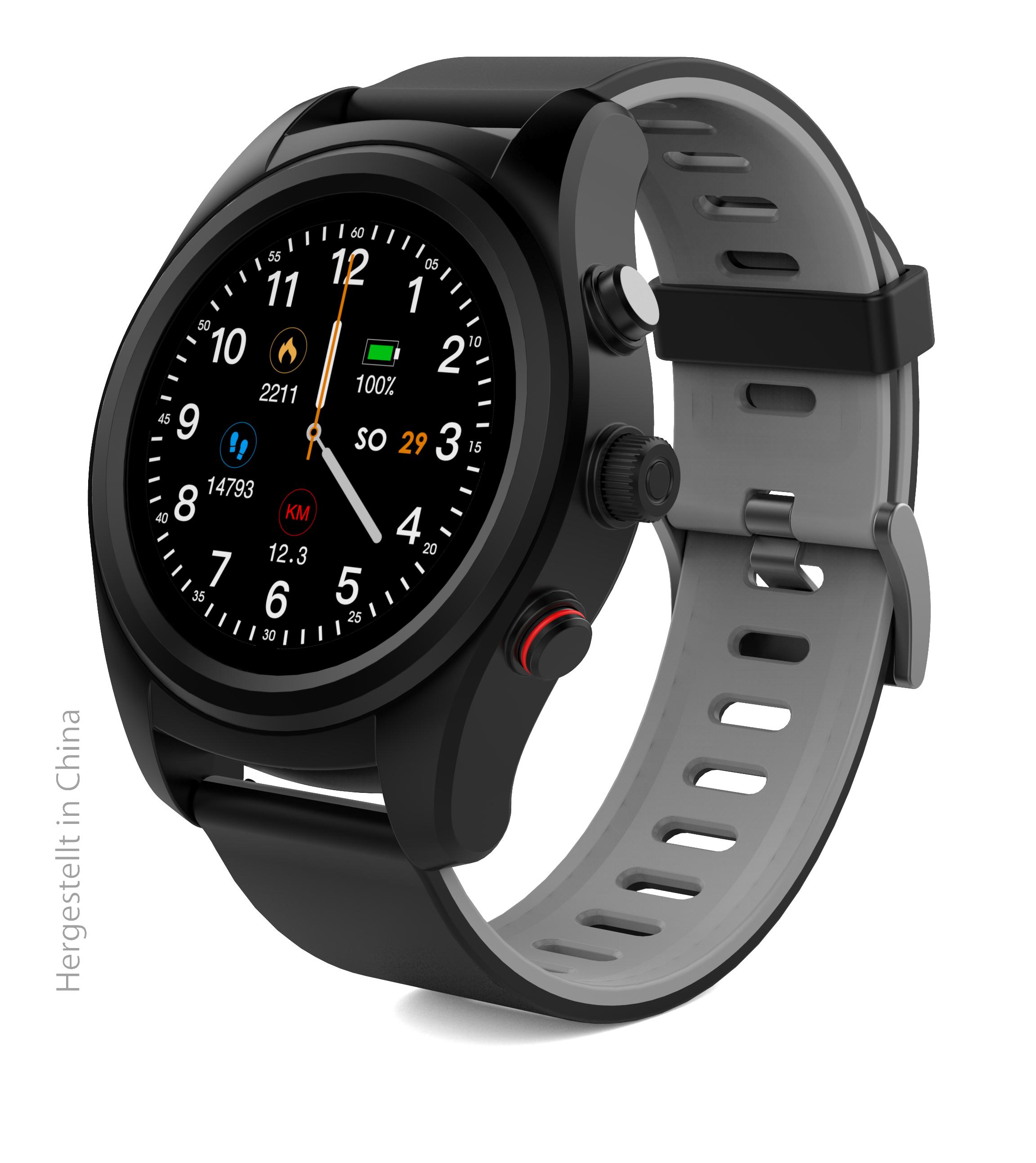 SWISSTONE SW 750 PRO Smartwatch Kunststoff, 220 mm, Schwarz