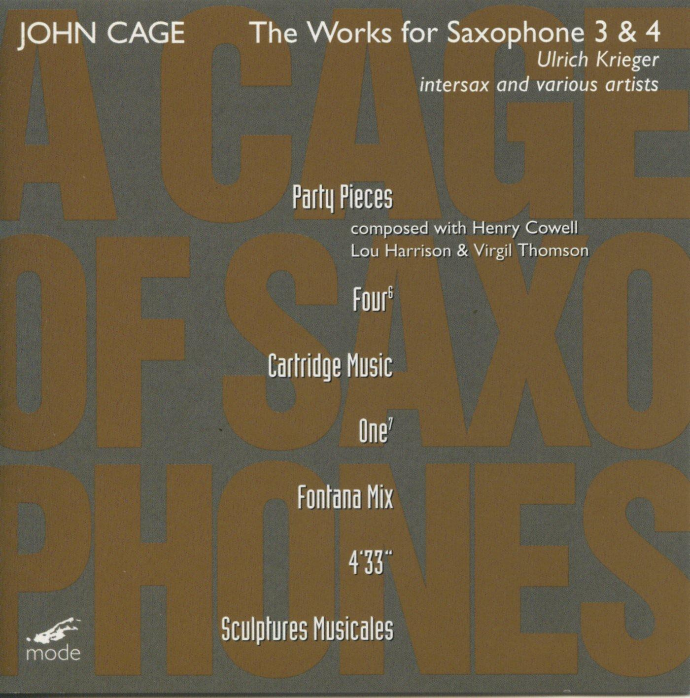 Ulrich Krieger - The Works For Saxophone 3 & 4  - (CD)