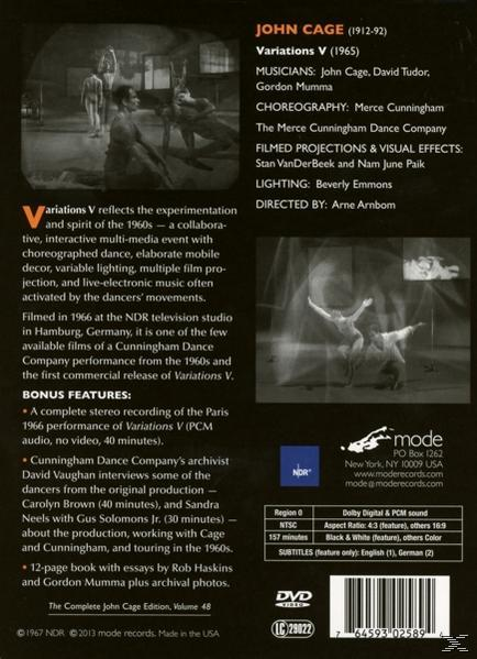 John Cage, David Tudor, Gordon Mumma - Variations V  - (DVD)