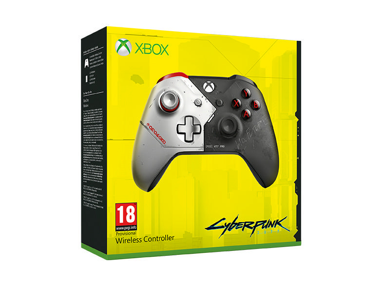 MICROSOFT Xbox Wireless Controller - Cyberpunk 2077 Limited Edition Controller Exklusives Silber/Schwarzes Johnny Silverhand-Design für Xbox One, Xbox Series X, PC