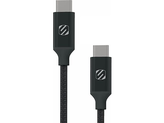 SCOSCHE StrikeLine Premium - Câble USB-C double (Gris foncé)