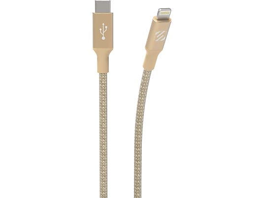 SCOSCHE StrikeLine Premium CI4B4GD-SP - Cavo USB-C a Lightning (Oro)