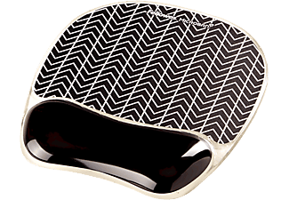 FELLOWES Tapis de souris avec repose poignet Chevron Noir (9653401)