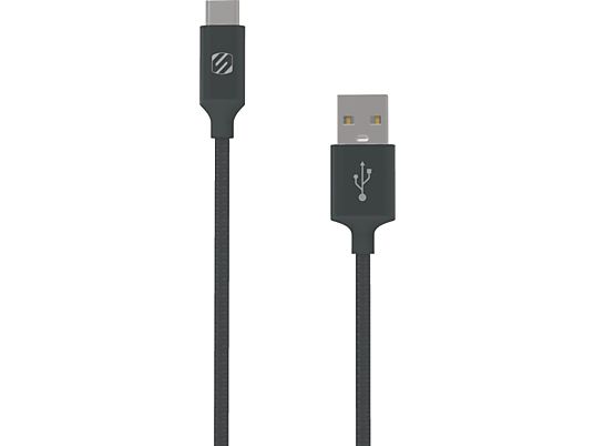 SCOSCHE StrikeLine Premium CAB4SG - Cavo USB-A a USB-C, 1.2 m, Grigio scuro